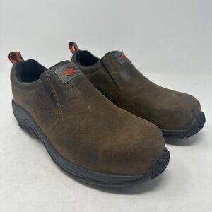 Merrell Jungle Moc Leather Comp Toe Work Shoe in Espresso Men’s 10.5 M